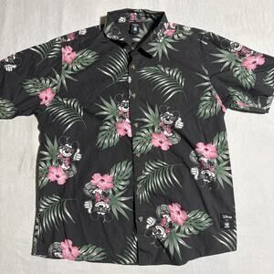 Neff Disney Collection Hawaiian Shirt Button Up Mickey Mouse Mens Large